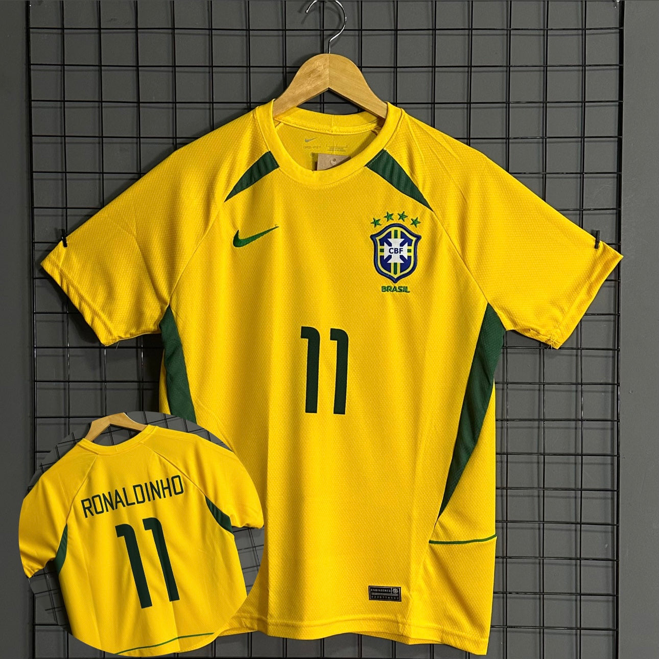 Camisa Retrô Premium da Seleção Brasileira - 2002