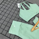 Conjunto Mycal em Poliamida Liso - Verde Água