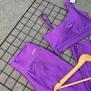 Conjunto Ágata em Poliamida Canelado - Roxo