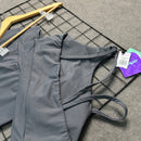 Conjunto Kiara em Poliamida Liso - Cinza Chumbo