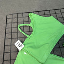 Conjunto Bianca em Poliamida Canelado - Verde