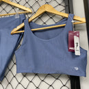 Conjunto Lara em Poliamida Canelado - Feminino
