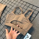 Conjunto Ayla em Poliamida Liso - Marrom