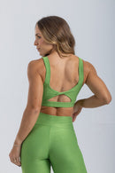 Conjunto Ivy em Poliamida Canelado - Verde Kiwi