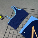 Conjunto Cora em Poliamida Liso - Azul Marinho