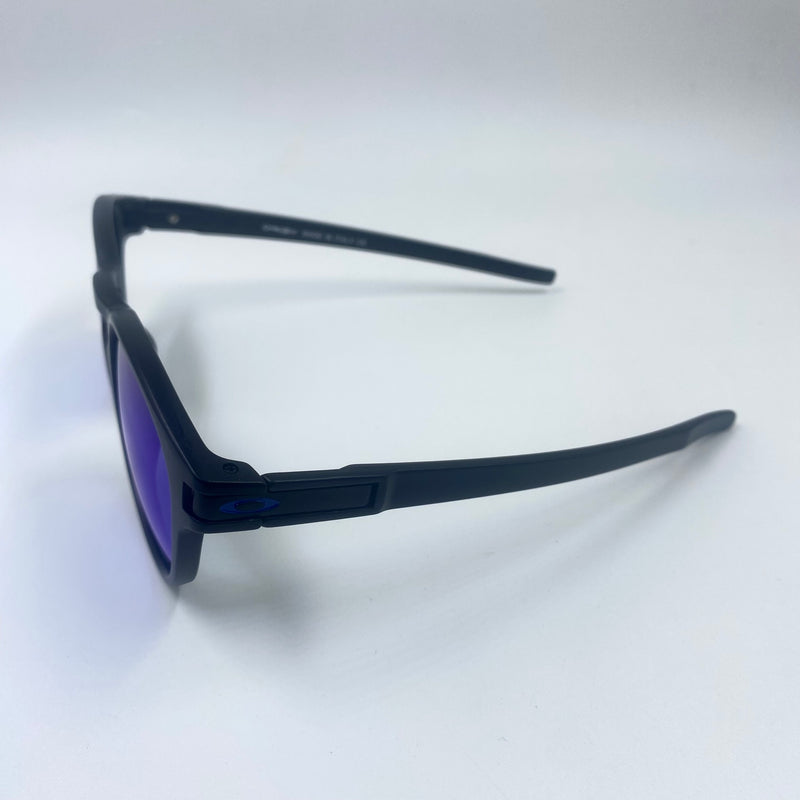 Óculos Latch Black - Lentes Neon Blue