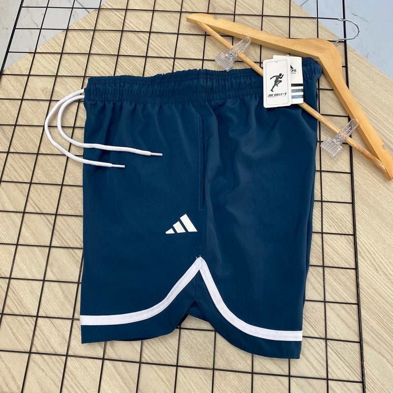 Short Power com Fenda Lateral - Azul Petróleo