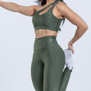 Conjunto Malva em Poliamida Canelado - Feminino
