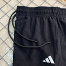 Short Power Com Fenda - Preto/Branco