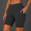 Short Ana Longo Em Poliamida Liso - Com Bolso
