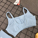 Conjunto Sofia em Poliamida Liso - Azul Céu
