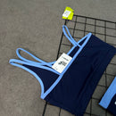 Conjunto Cora em Poliamida Liso - Azul Marinho