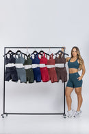 Conjunto Short Mila em Poliamida Liso - Feminino