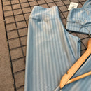 Conjunto Sereia em Poliamida Liso - Azul Pérola