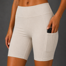 Short Longo Safira Em Poliamida Caneladinho - Com Bolso