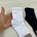 Meia Cano Médio Lisa Em Poliamida