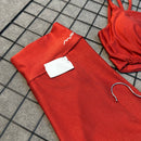 Conjunto Antonela Em Poliamida Canelado - Red
