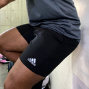 Kit Treino 1 Regatas + 1 Bermudas Dry Fit All Black