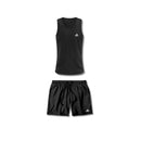 Kit Treino 1 Regatas + 1 Bermudas Dry Fit All Black