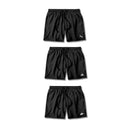 Kit Treino 3 Bermudas Masculinas Dry Fit All Black